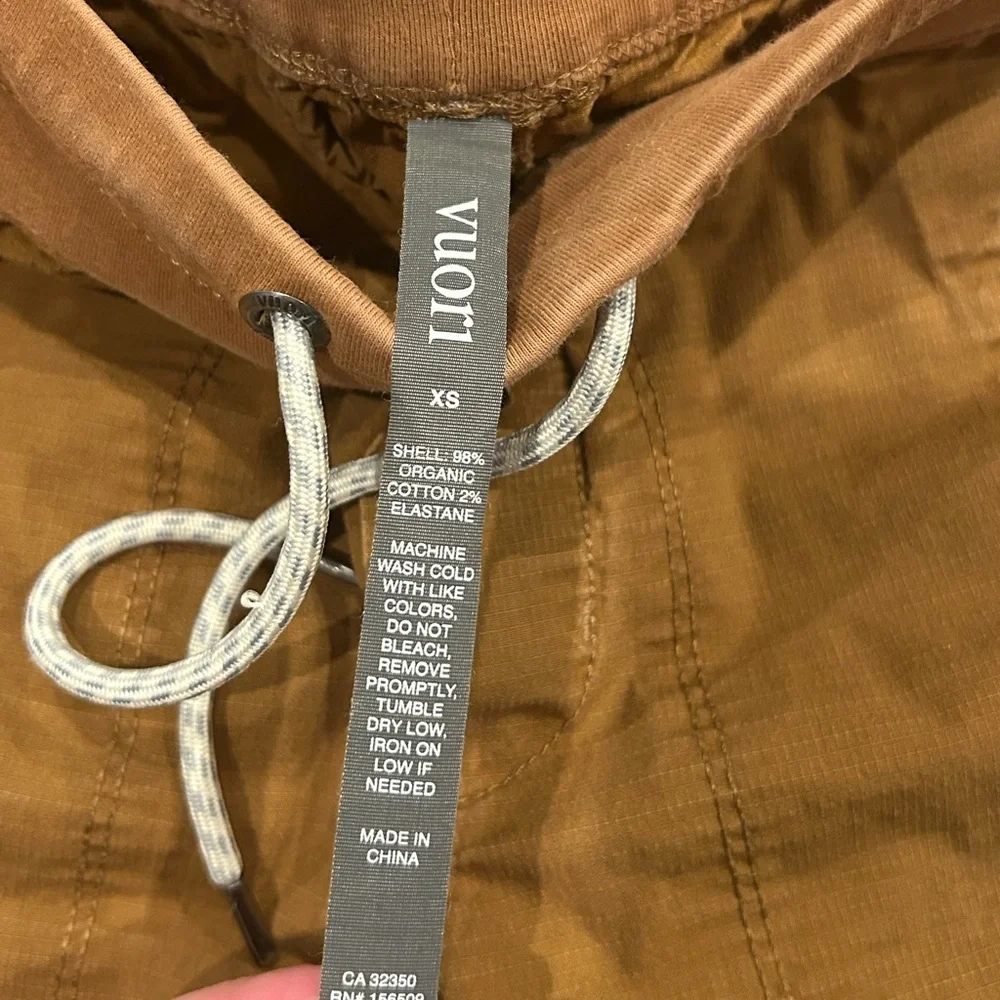 Vuori Mens Ripstop Traveler Jogger Organic Cotton Size XS Women’s Small Tan
